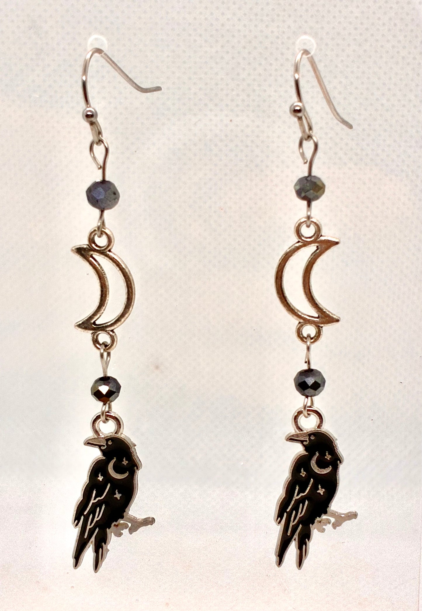 Moon Raven Earrrings
