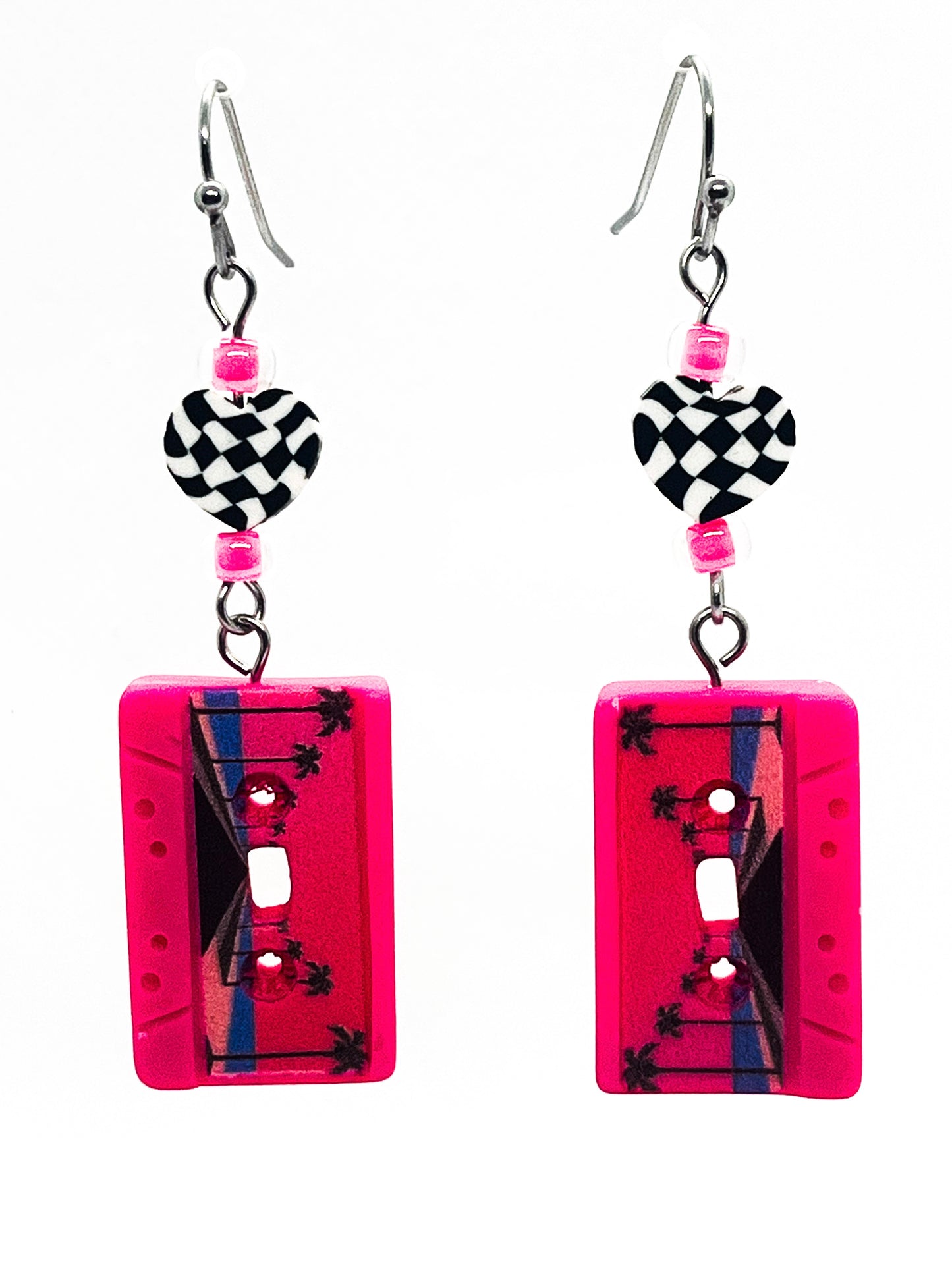Pink Casette Earrings