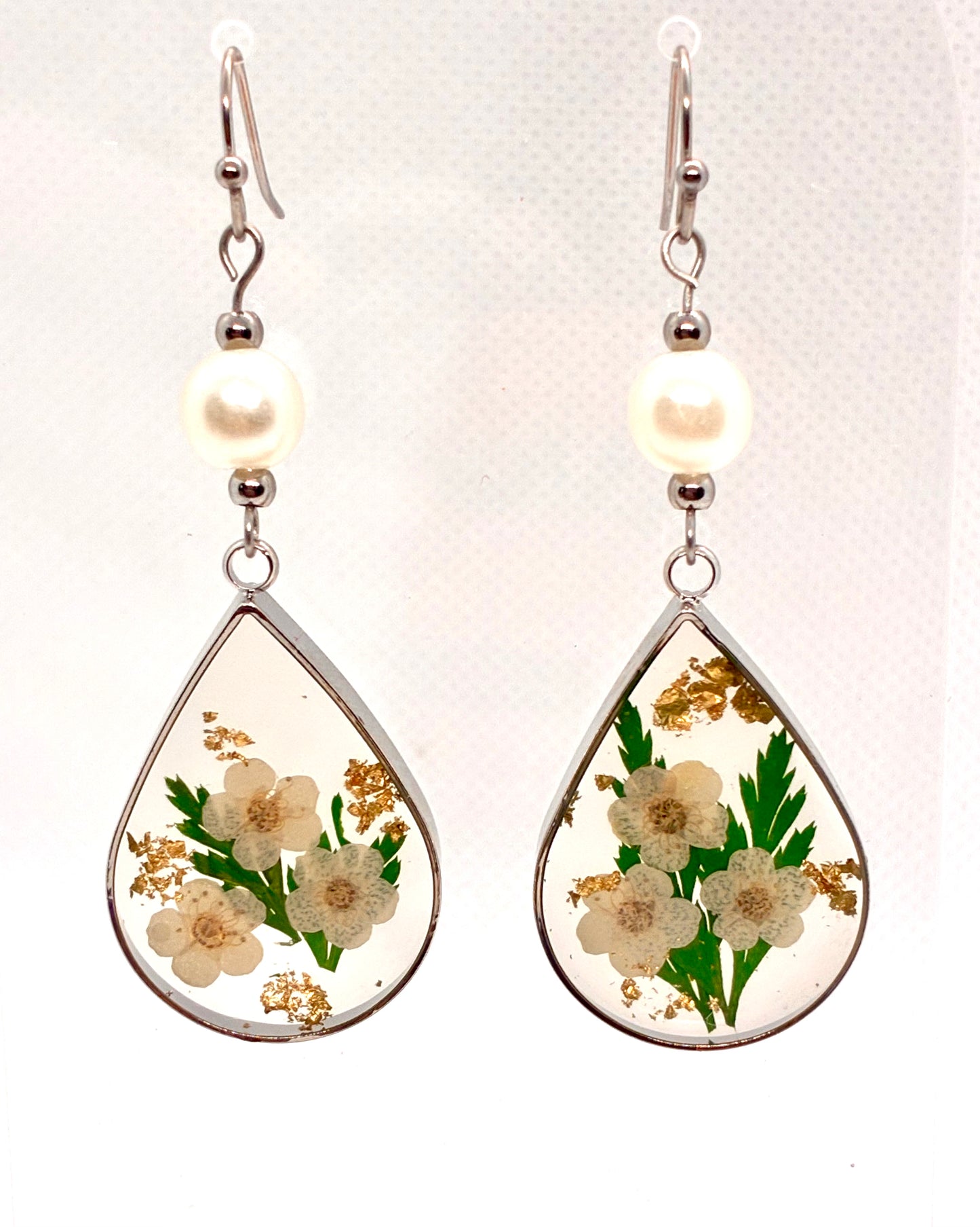 Teardrop Flower Earrings