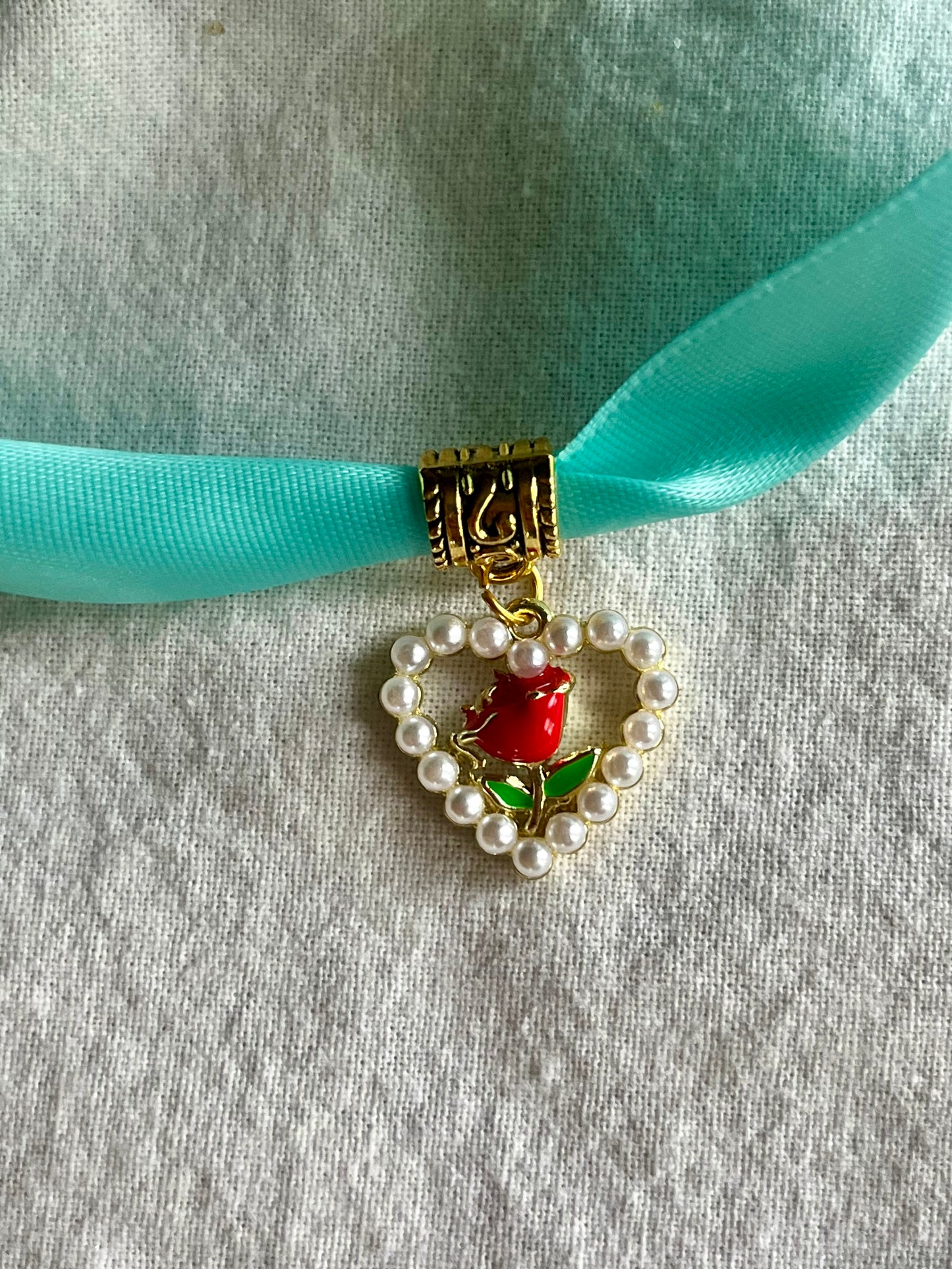 Rose Charm Choker