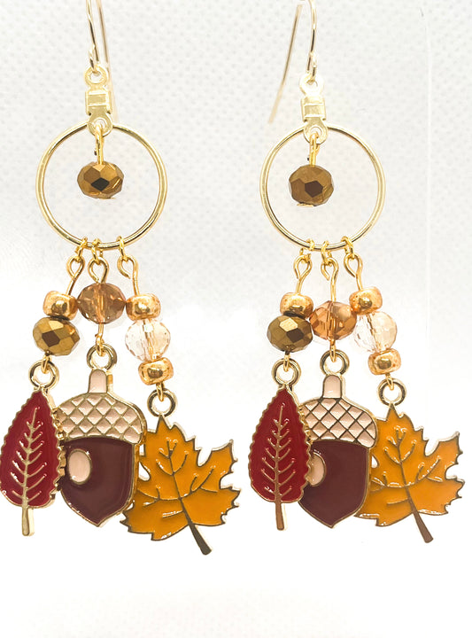 Leaves & Acorn Earrings