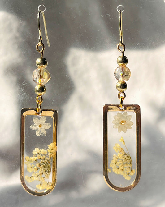 Pressed Flower Earrings