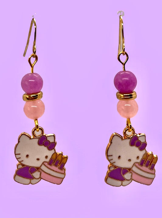 Hello Kitty Cake Earrings