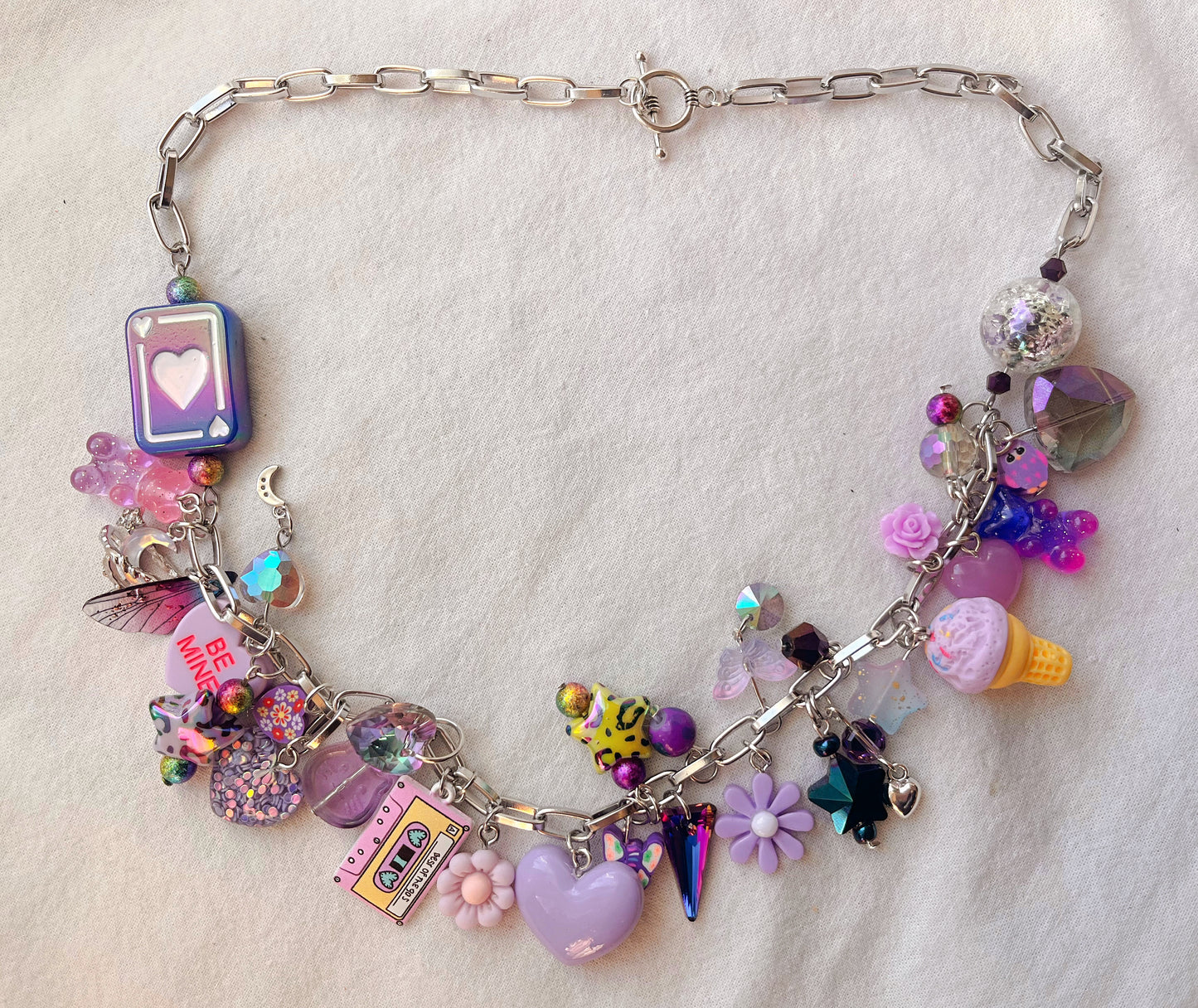 Purple Charm Necklace