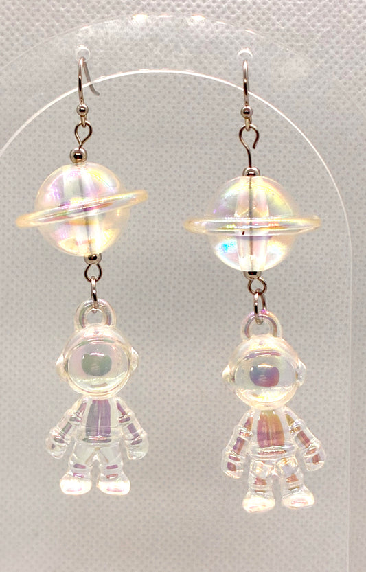 Saturn Astronaut Earrings