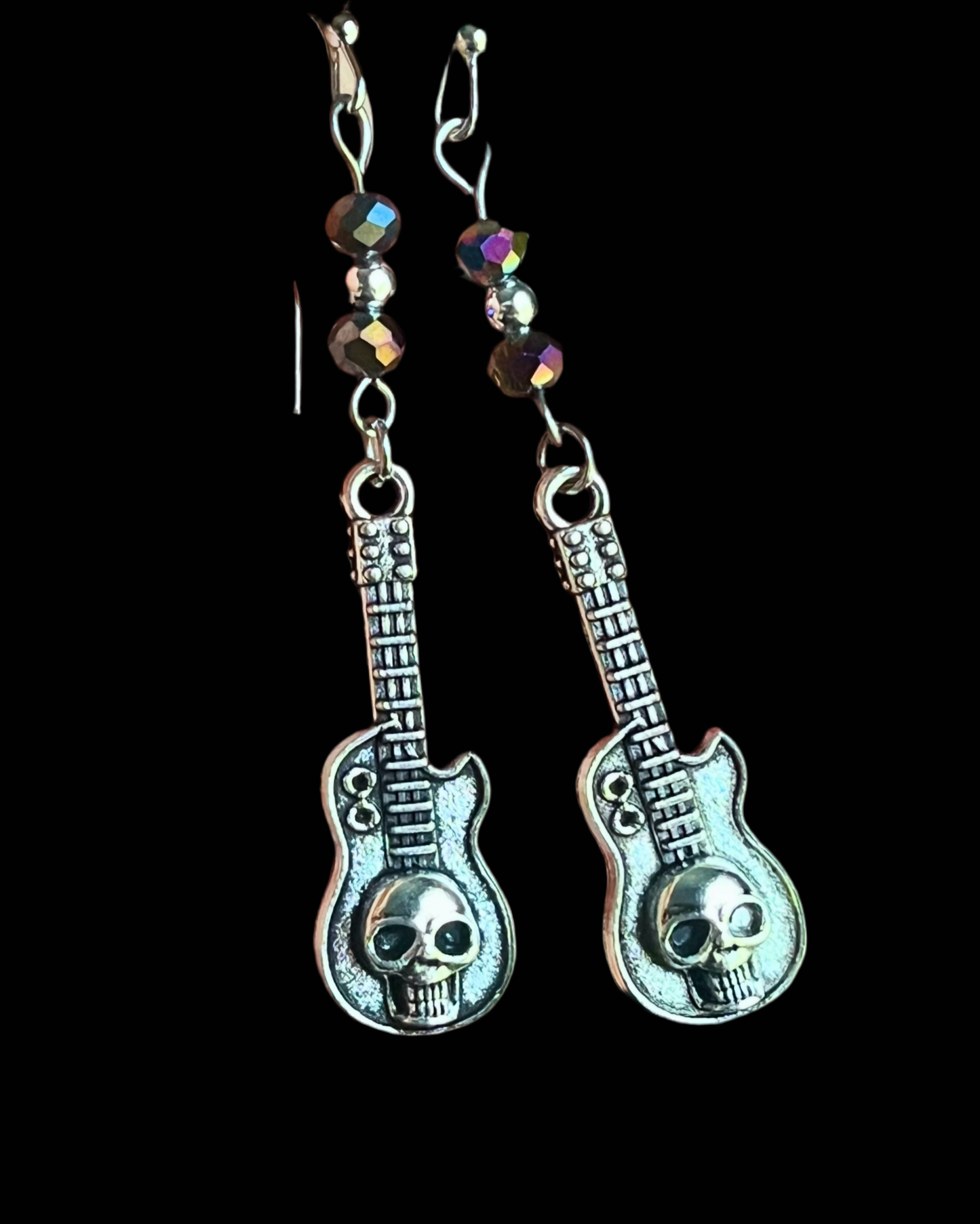 Skull Guitar Earrings