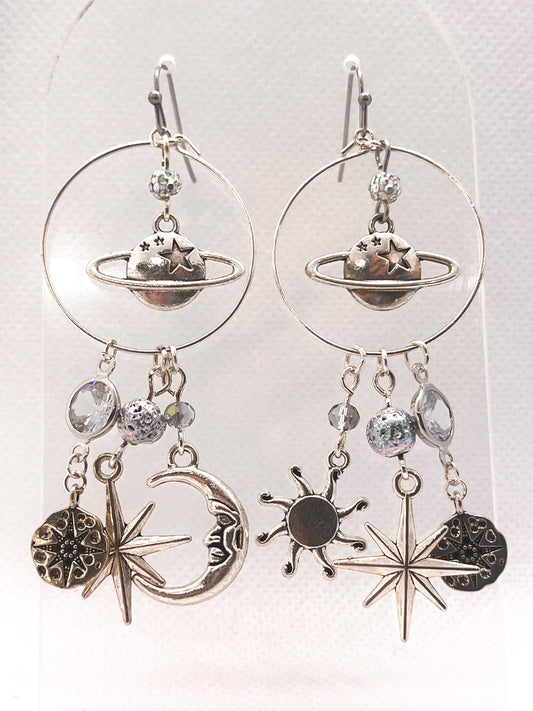 Saturn in Focus Earrings