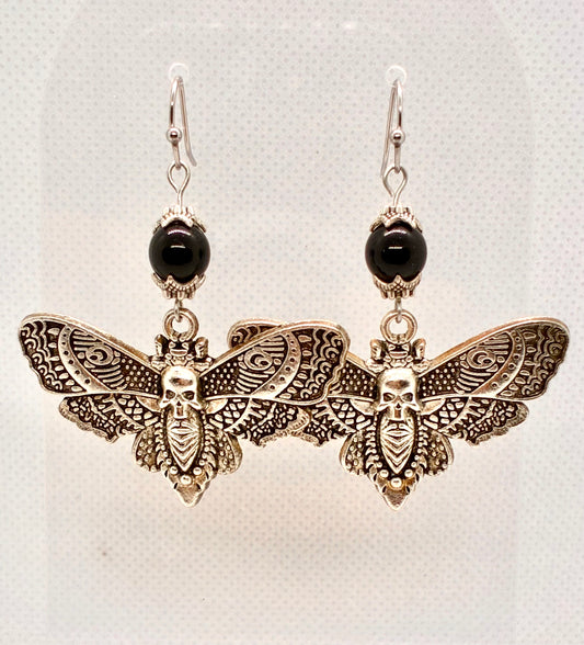 Death Moth Earrings