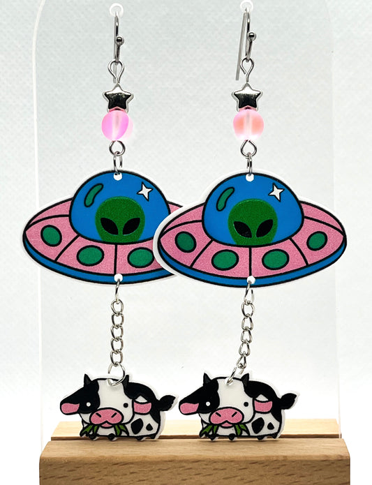 Cow Abduction Earrings