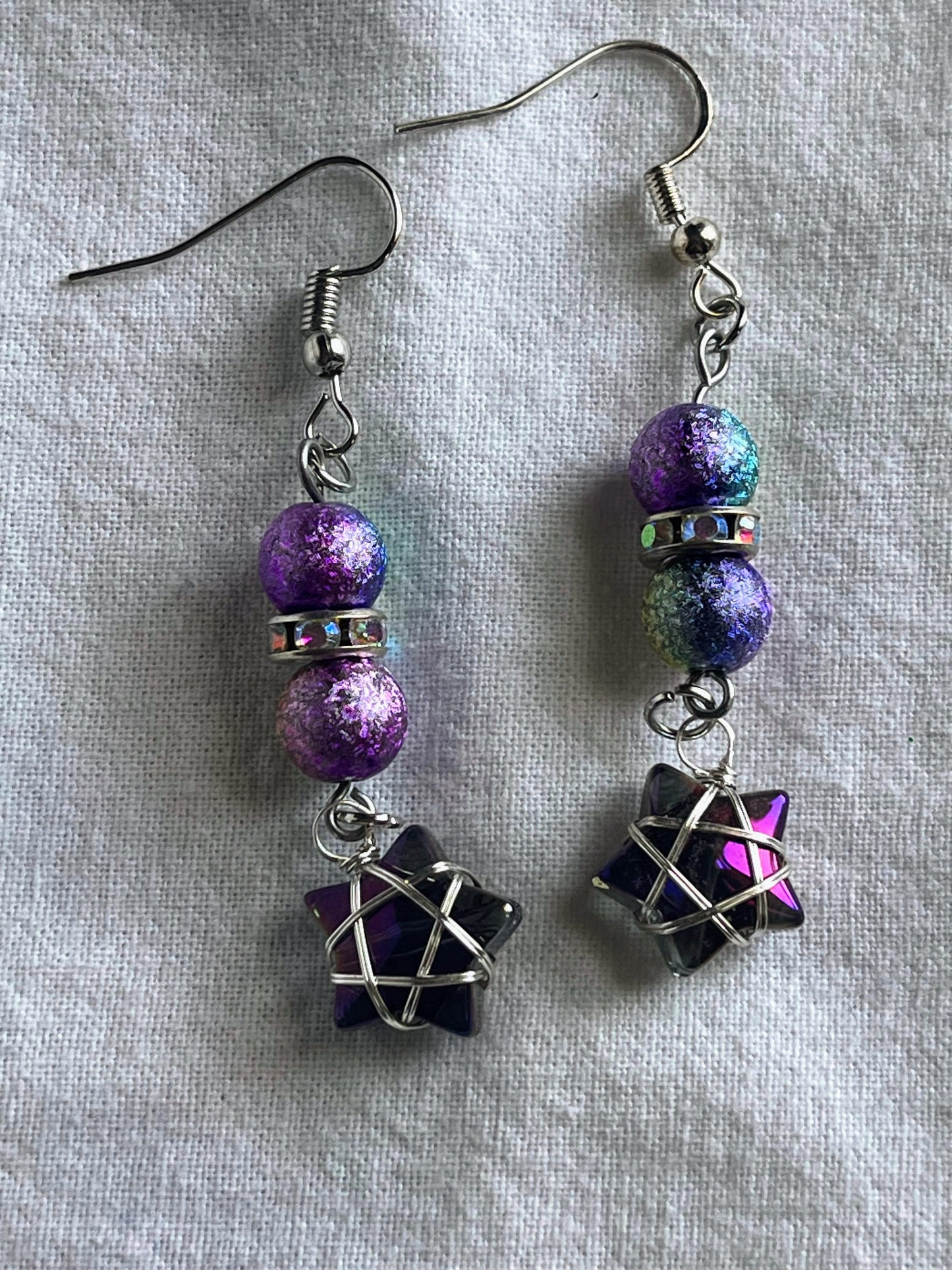 Purple Parallax Earrings