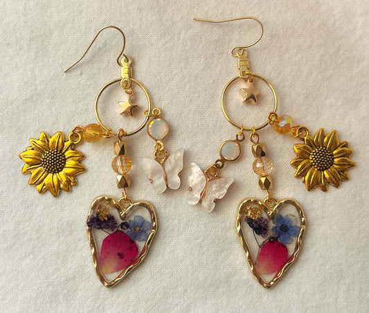 Pressed Flower Earrings