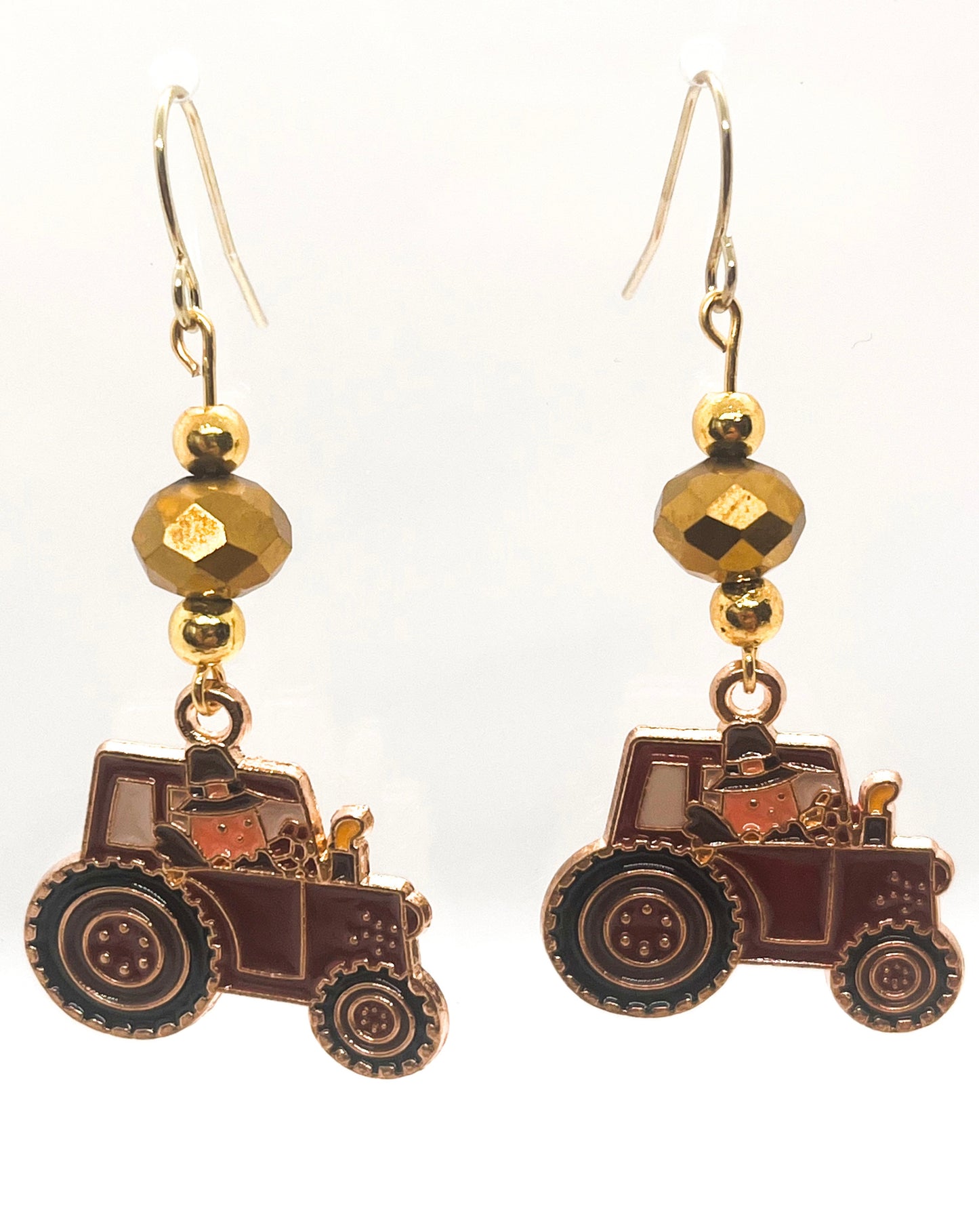 Turkeys in Tractors Earrings