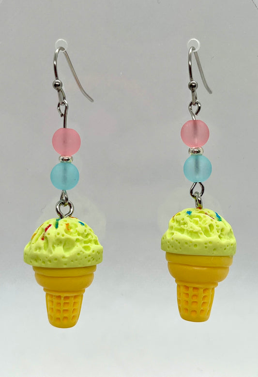 Green Cone Earrings