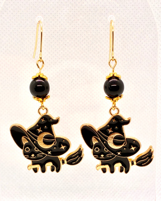 Witchy Cat Earrings