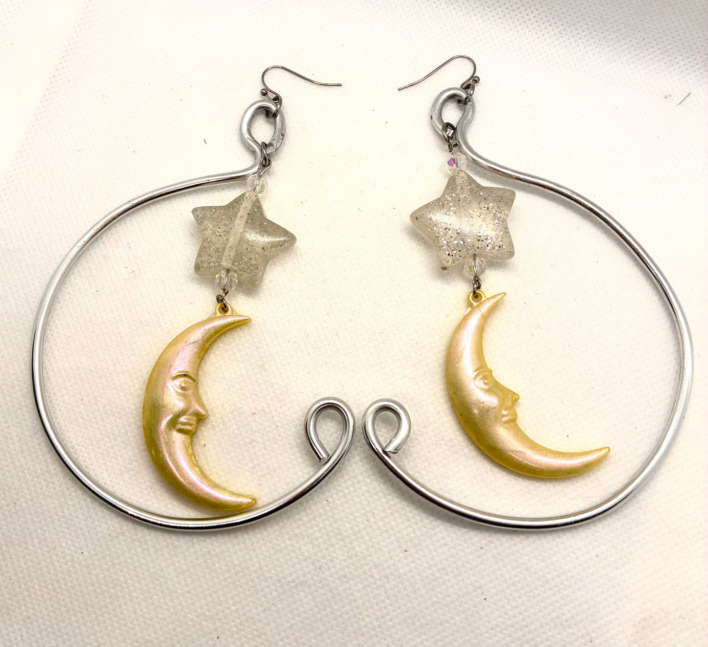 Moon Hoop Earrings