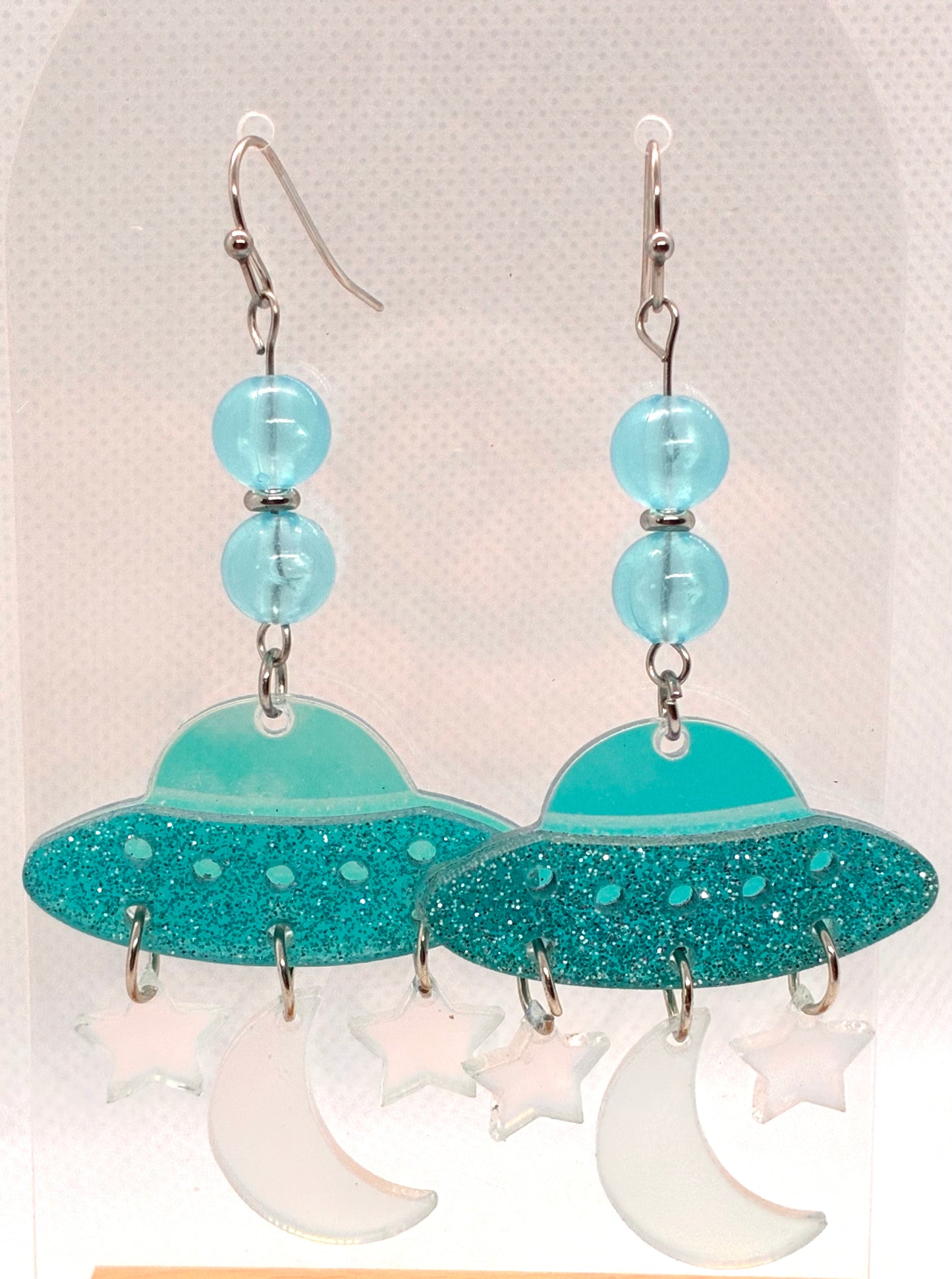 Sparkly UFO Earrings