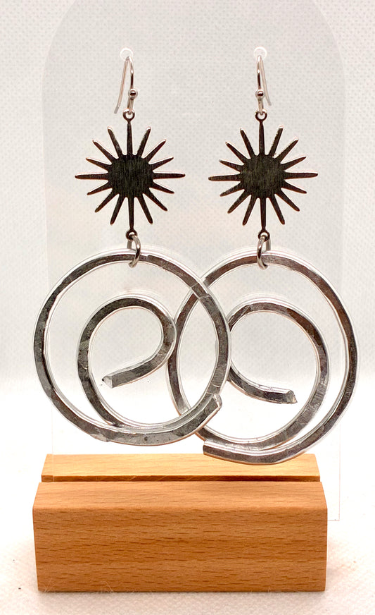Aluminum Swirl Earrings