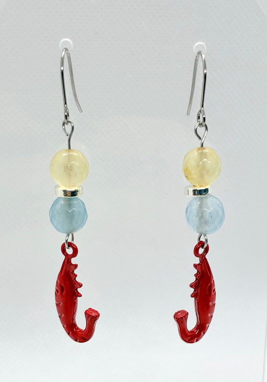 Alloy Shrimp Earrings