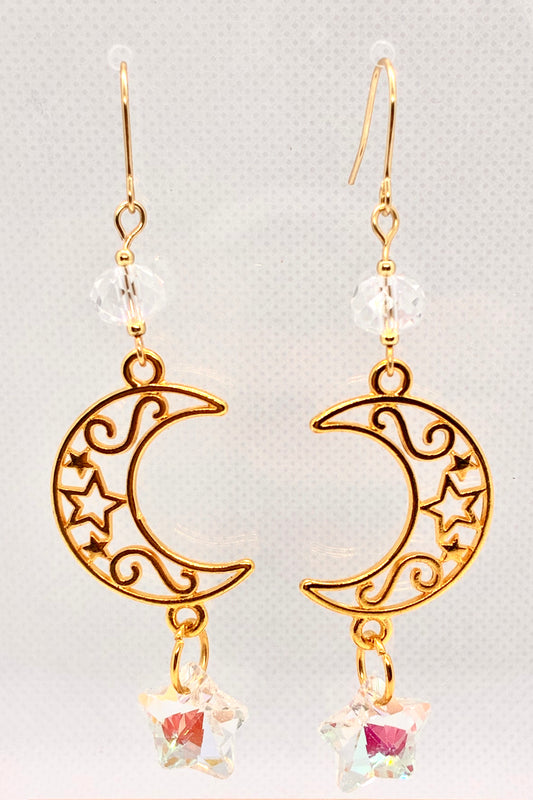 Filigree Moon Earrings
