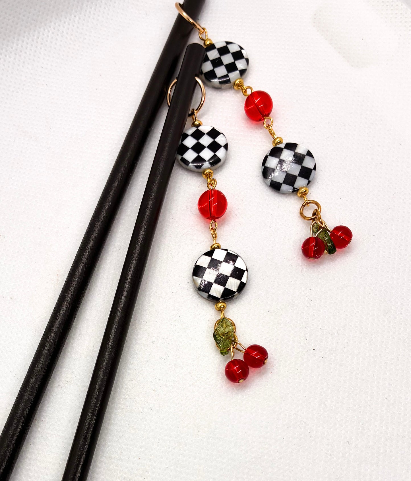 Cherry Ska Hair Sticks