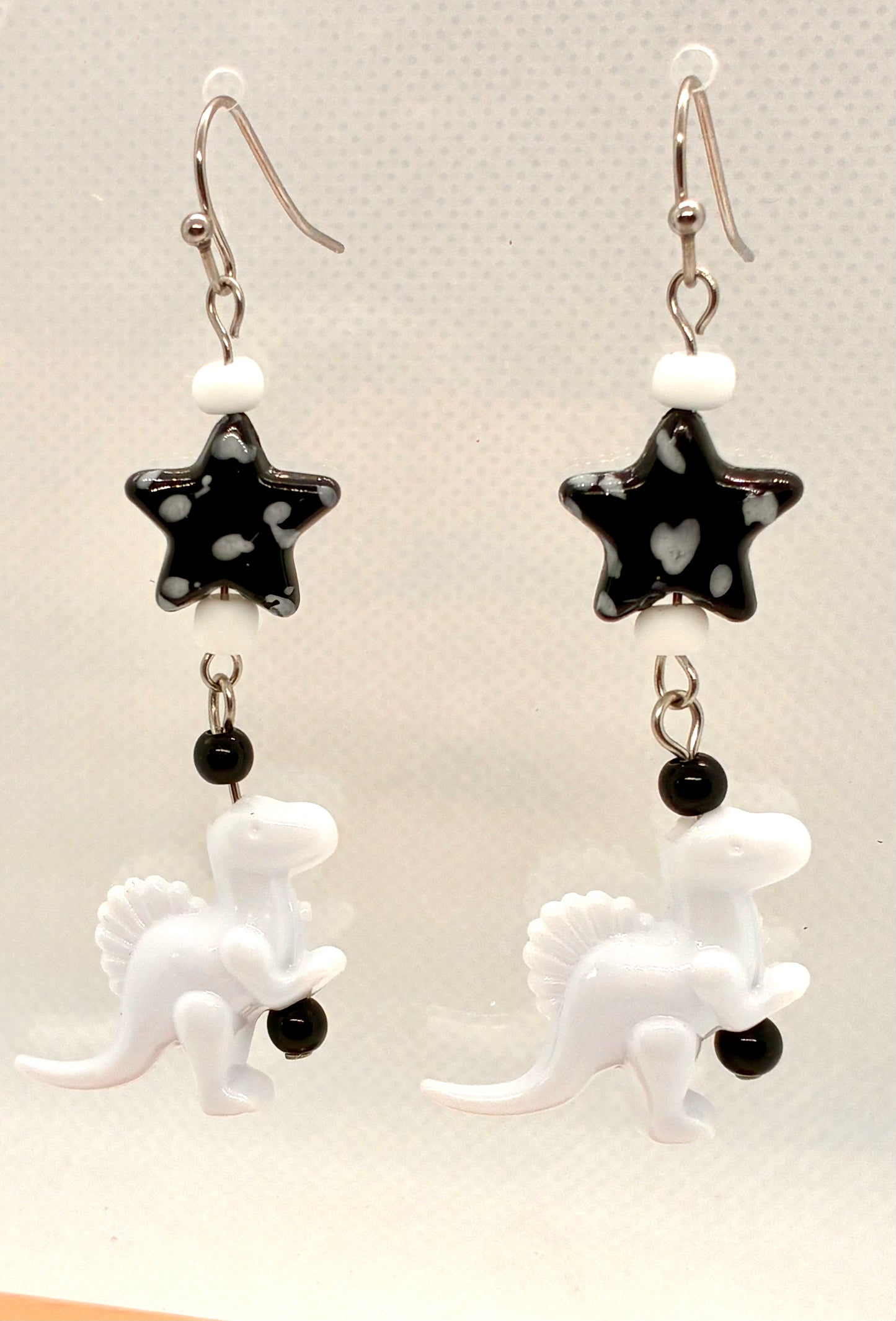 B&W Dino Earrings
