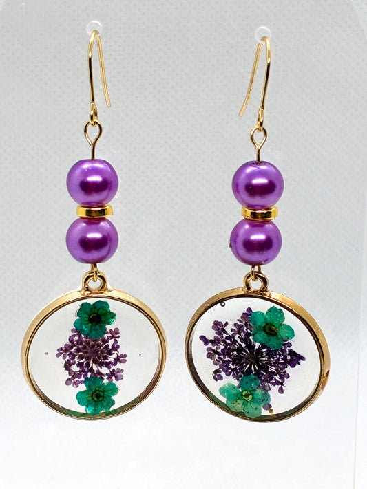 Purple/Teal Dried Flowers